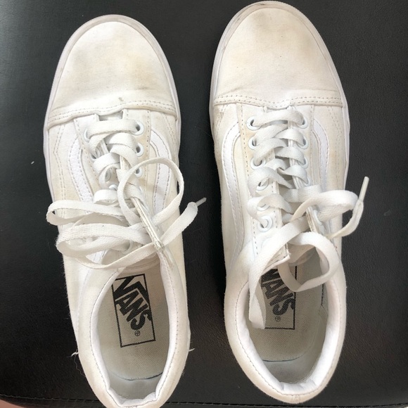 white vans yellow stains